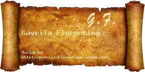 Gavrila Florentina névjegykártya